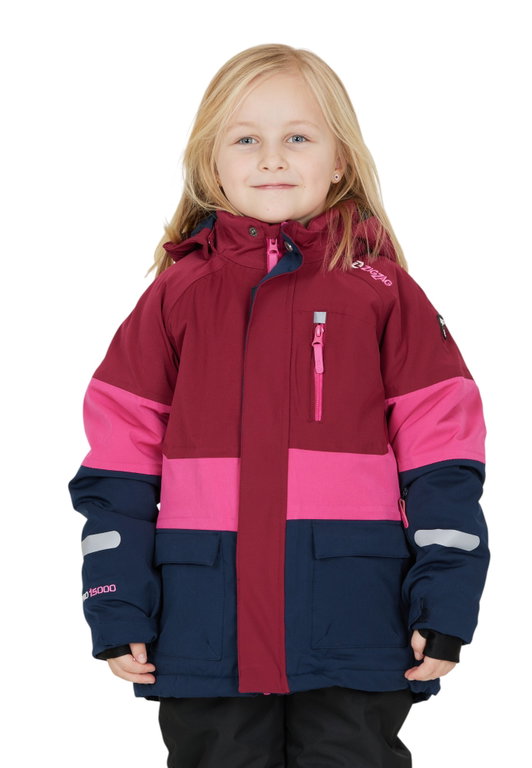Zigzag Winter-Skijacke Taylora W-PRO 15.000 (4-Wege-Stretch, wasserdicht, winddicht) Rote Beete rot Kinder